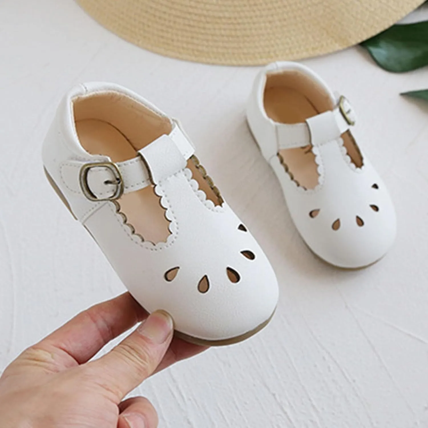 Baby Infant Leather Mary Jane Sandals Soft Close Toe Ankle Summer Shoes Toddler Boys Girls Kids School Dress Sandals