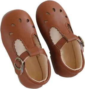 Baby Infant Leather Mary Jane Sandals Soft Close Toe Ankle Summer Shoes Toddler Boys Girls Kids School Dress Sandals