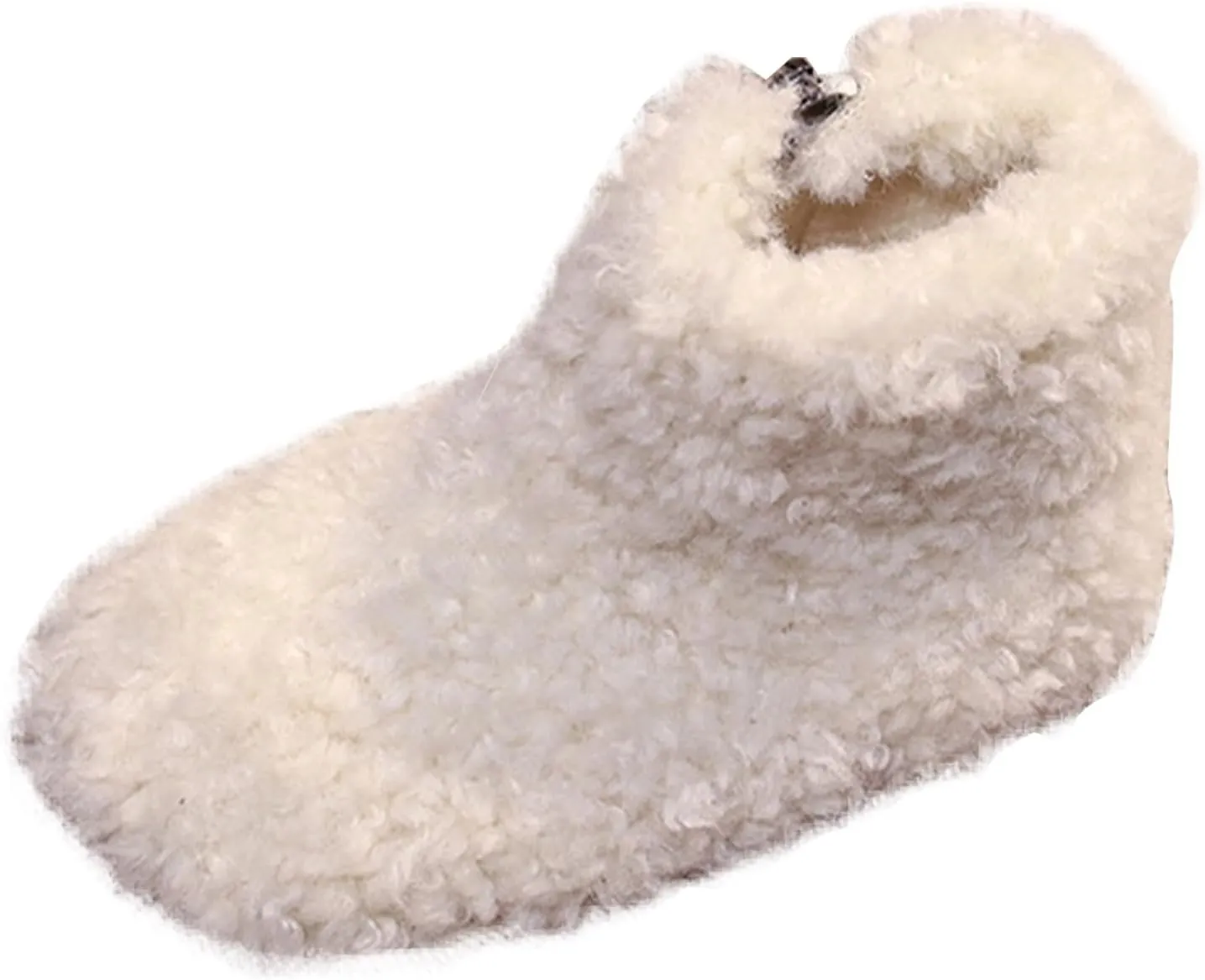 Big Kids Warm Fuzzy Ankle Boots Snow Boots for Toddler Cozy Cold Weather Boots Side Zipper Shoes Non-Slip Shoes