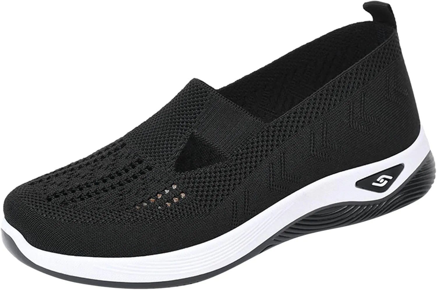 Cathalem Orthopedic Shoes for Women, Air Cushion Slip on Walking Stretch Shoes for Women Wide Width Arch Support
