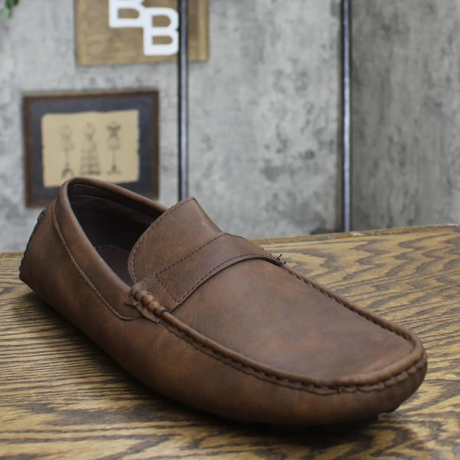 Gallery Seven Men's Casual Driving Loafers Saddle Brown 14