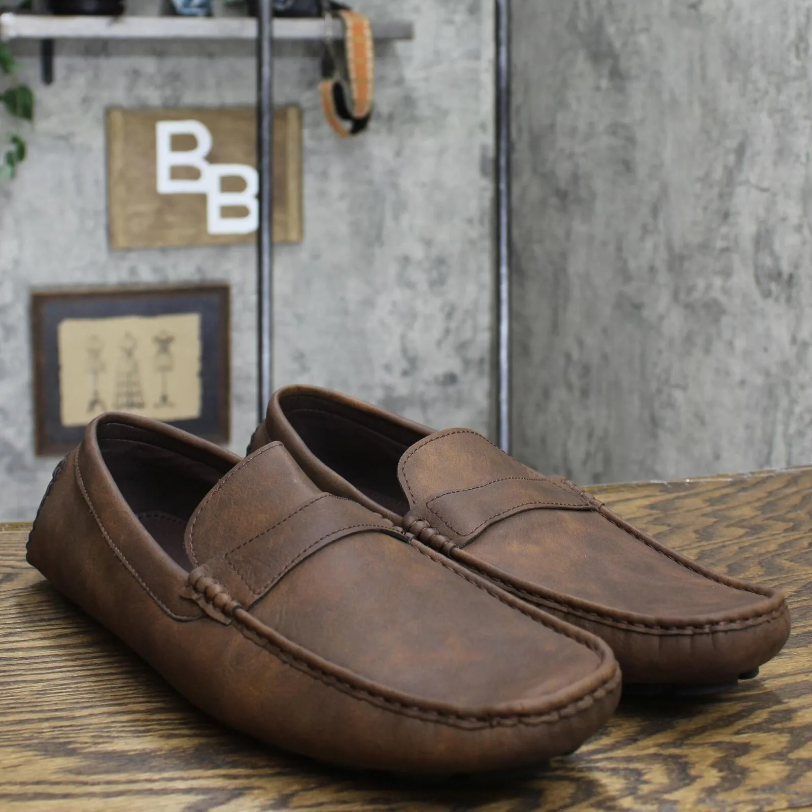 Gallery Seven Men's Casual Driving Loafers Saddle Brown 14