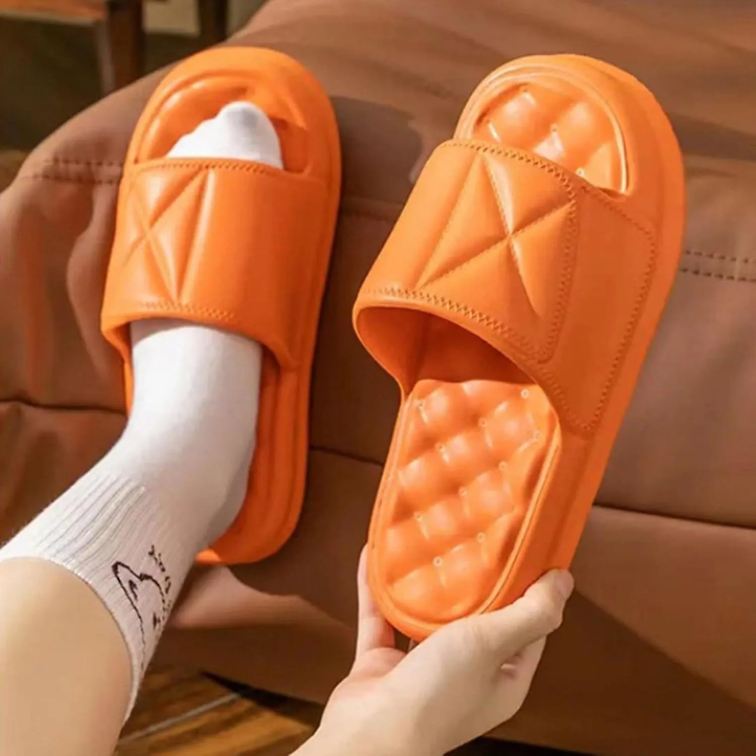 Mens Slippers Womens Slides Slides for Men Shower Shoes Women Comfortable Quick Drying Indoor Slippers