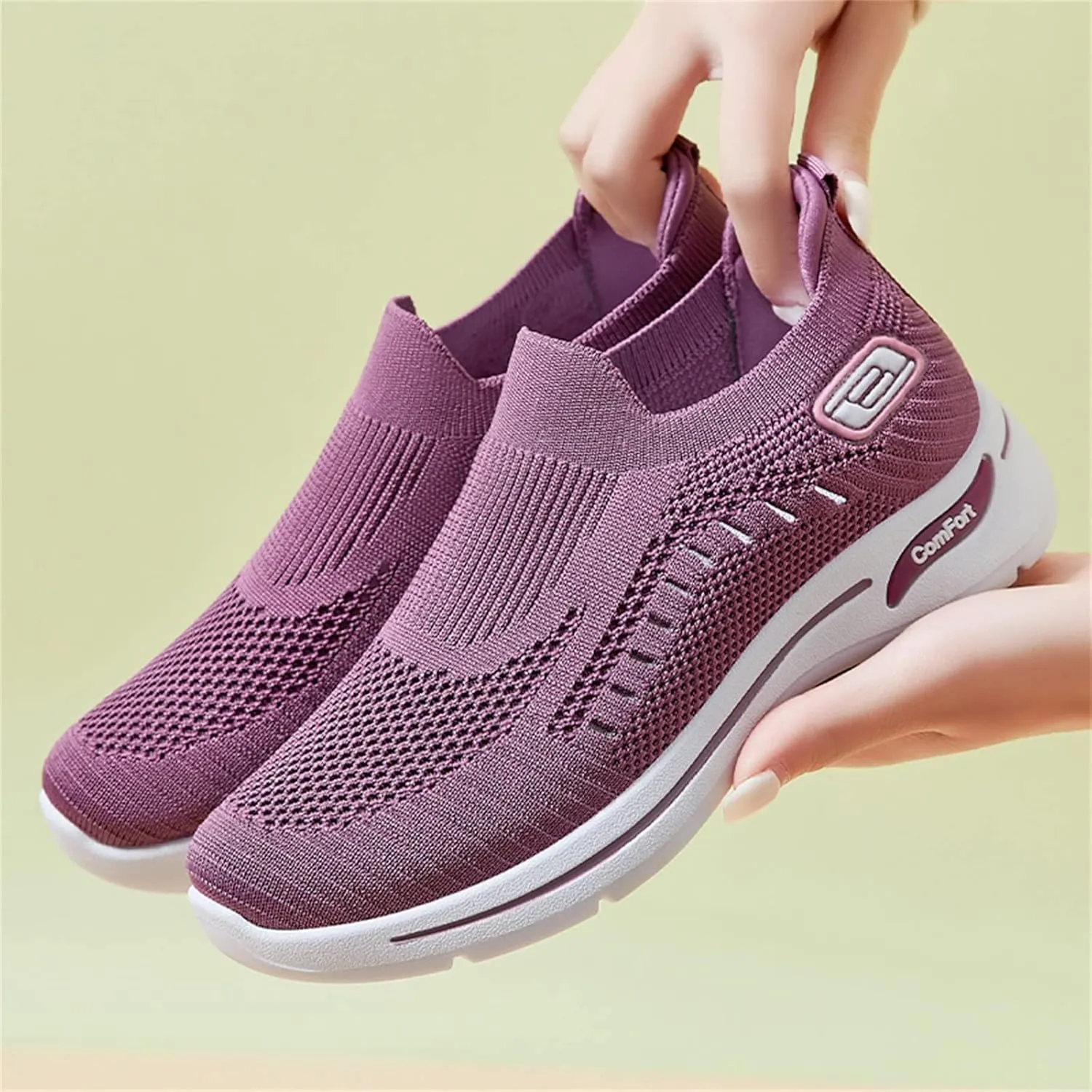 Orthopedic Shoes for Women Casual Walking Slip on Flat Walking Canvas Slip On Sneakers Running Shoes Slip On Shoes