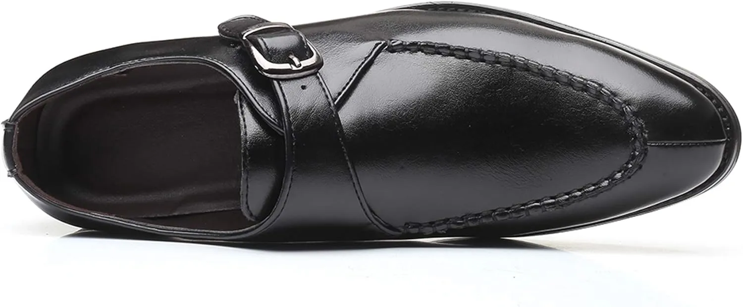 Santimon Mens Monk Shoes Formal Dress Business Casual Comfortable Fashion Slip on Loafer for Men