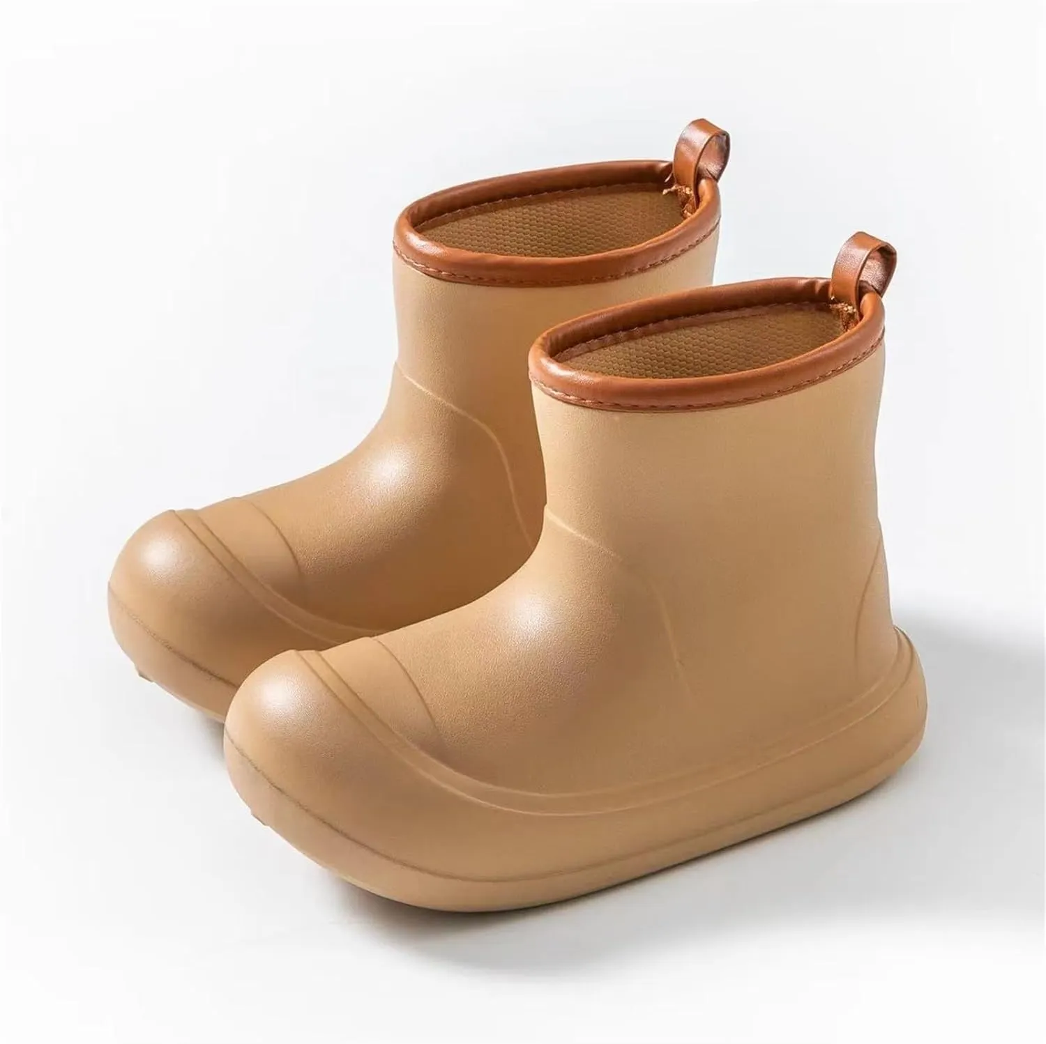 Toddler Baby Rain Boots Easy-on Soft Sole Anti Slip Lightweight Water-Proof Garden Shoes Outer Wear Ankle Boot