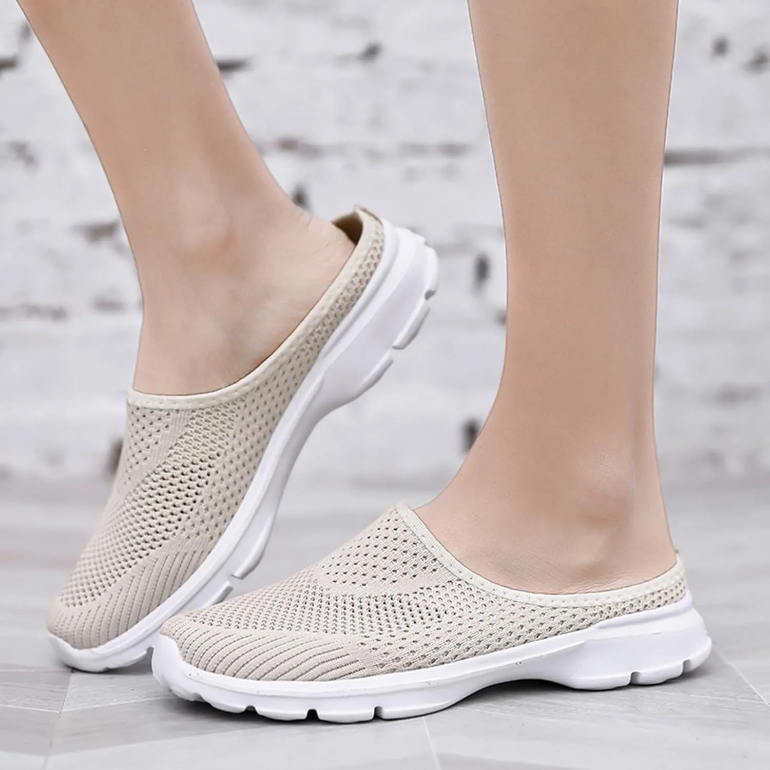 Women Mesh Sneaker Comfortable Breathable Lightweight Walking Shoes with Arch Support Summer Slip On Casual Sneakers