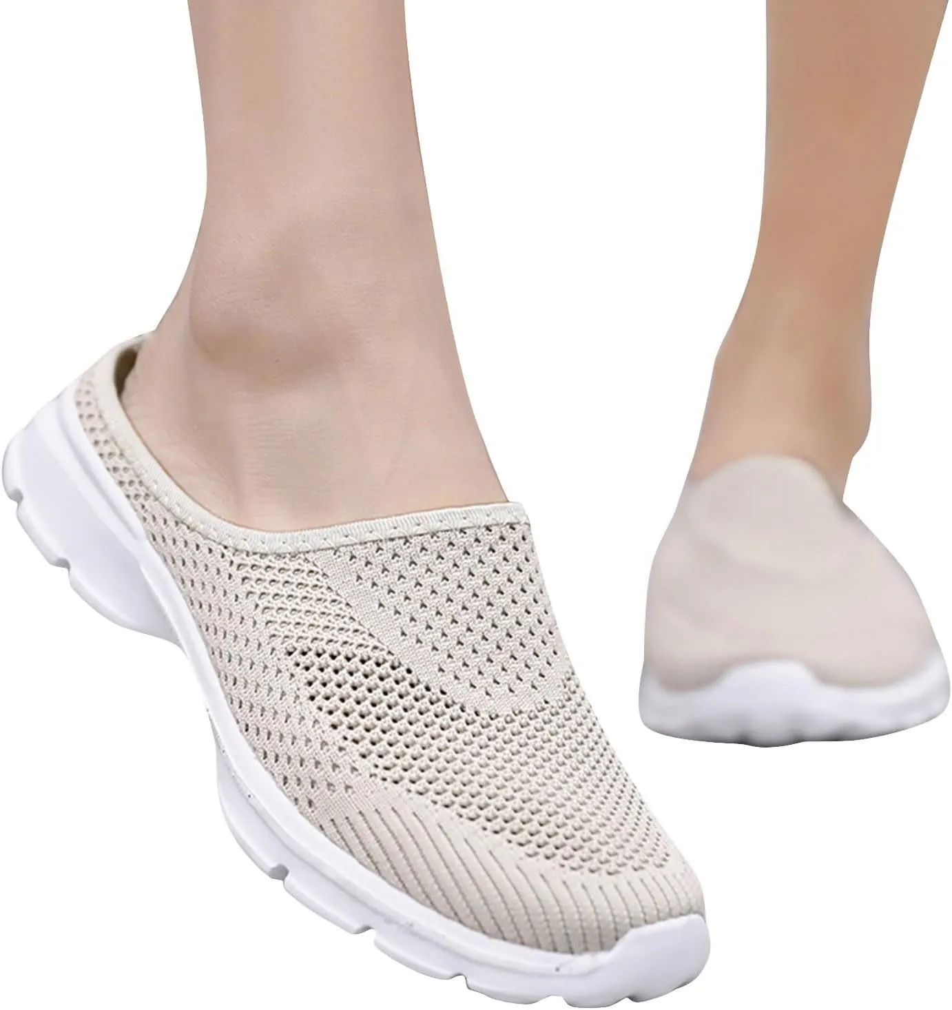 Women Mesh Sneaker Comfortable Breathable Lightweight Walking Shoes with Arch Support Summer Slip On Casual Sneakers