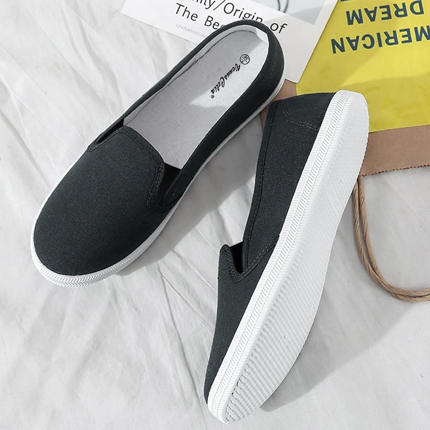 Women Orthopedic Sneakers Platform Wedge Sneakers Slip On Breathable Lightweight Fashion Sneakers Loafers Walking Shoes