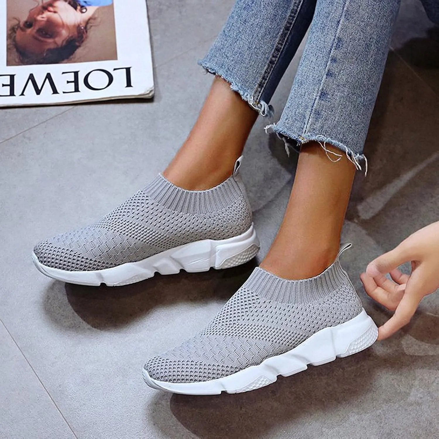 Womens Black and White Running Shoes Slip On Walking Shoes Women Nurse Shoes for Women Comfortable Wide Width Womens Black Fashion Sneakers Size 10 Slip On Walking Shoes Women Comfortable Dressy