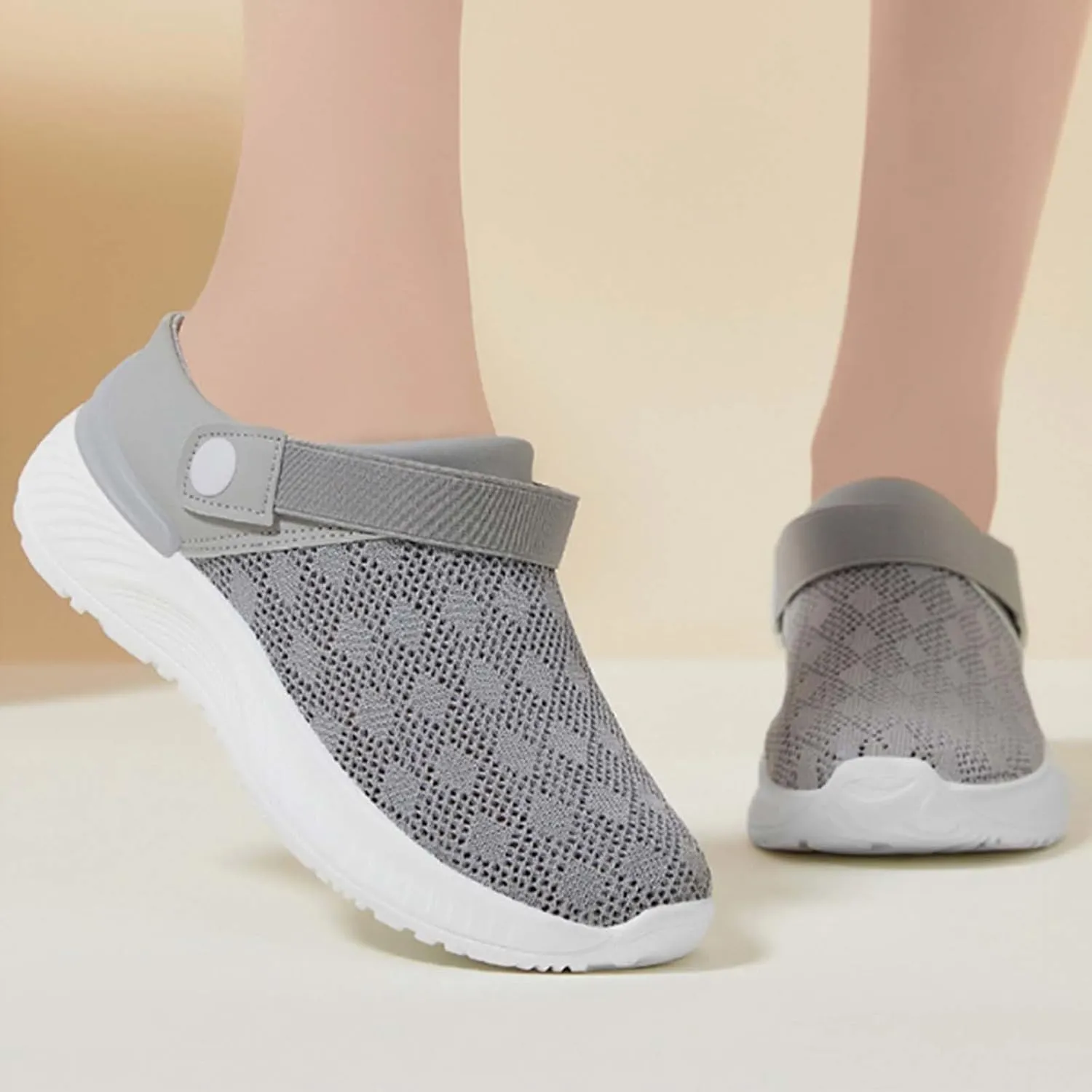 Women's Orthopedic Slip on Sandals, 2024 Summer Hollow-Out Slides,Arch Support Plantar Fasciitis Recovery Slippers